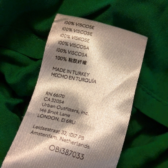 Anthropologie Green Floral Long Sleeve Dress Size Medium Petite - Picture 5 of 6